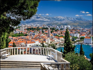 WybrzeĹźe, Split, Chorwacja, Panorama