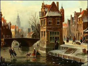 Miasto zimą w malarstwie Johannesa Spohlera