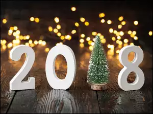 Nowy Rok 2018 z choinką