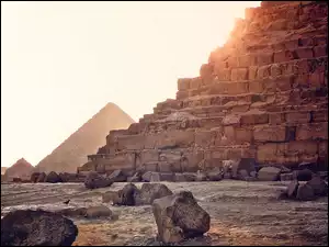 Egipt, Piramidy, Kamienie, Giza