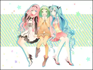 Hatsune Miku, Vocaloid, Megurine Luka, Gumi