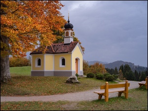 Krun, Kaplica, Ĺawki, Bawaria, Maria Rast, GĂłry, Niemcy, Drzewo