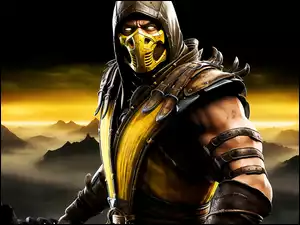 Wojownik w masce z gry Mortal Kombat