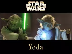mistrz Yoda, logo, Star Wars, postacie