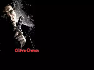 deszcz, Clive Owen, pistolet