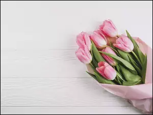 Bukiet tulipanów różowych