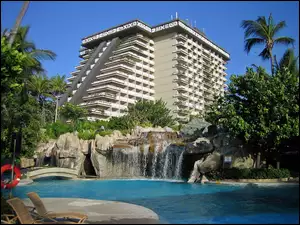 Hotel, Acapulco, Kaskada, Ogród, Princess, Basen