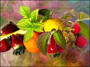 Graficzne kolorowe owoce