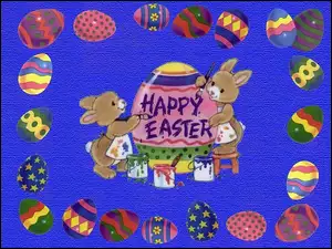 Wielkanoc, króliczki, pisanki , jajeczka