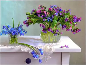 Wazony, Kwiaty, Bukiet, Cebulica