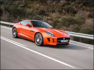 Droga, Pomarańczowy, Jaguar F-Type