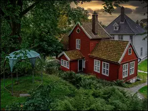 Drewniany dom jako muzeum w Bergen