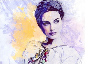 Grafika, Kobieta, Aktorka, Natalie Portman