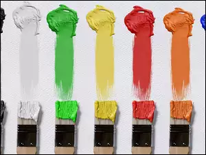 Malowanie na płótnie różnymi kolorami farby