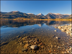 Kolorado, Stany Zjednoczone, Jezioro, Kamienie, Góry, Twin Lakes