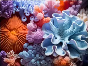 Grafika, Kolorowe, Koralowce