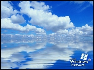 woda, Windows XP, chmury