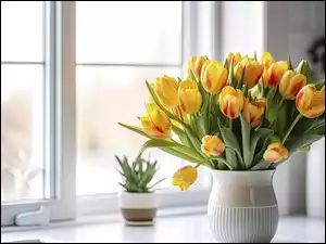 Bukiet tulipanów w wazonie