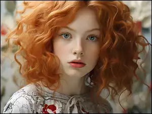 Kobieta z rudymi włosami i piegami
