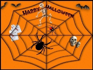 pajęczyna, Halloween, pająki
