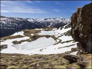 Pireneje, Andora, Śnieg, Skała, Góry, Szczyty