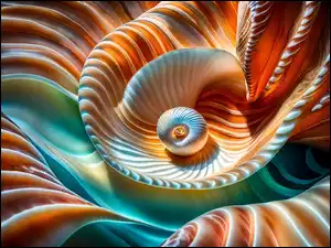 Kolorowa spirala bezkręgowca