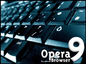 Opera, klawiatura, laptop