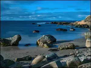 Nadmorska wioska Hopeman na wybrzeżu Moray Firth w Szkocji