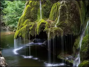 Skały, Wodospad, Rumunia, Omszałe, Minis River, Rzeka, Bigar Cascade Falls