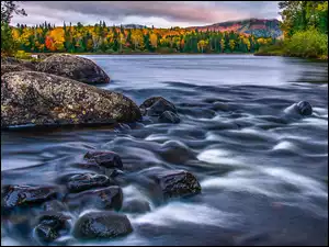 Du Diable River, Rzeka, Park Narodowy Mont Tremblant, Kanada, Kamienie, Prowincja Quebec