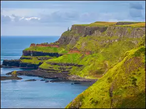 Hrabstwo, Irlandia Północna, Wybrzeże, Morze, Antrim, Skały