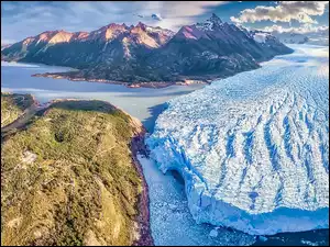 Patagonia, Argentyna, Perito Moreno, Morze, Lodowiec, Góry