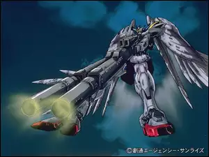 shotgun, Gundam Wing, robot, skrzydła