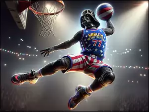 Darth Vader, Grafika, Mężczyzna, Koszykówka, Piłka