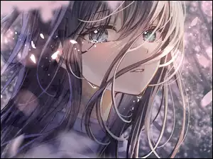 Włosy, Dziewczyna, Anime, Twarz