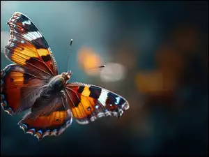 Zbliżenie, Kolorowy, Motyl