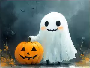 Dynia, Halloween, Duszek