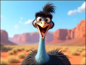 Skały, AI, Wesoły, Struś, Śmieszne