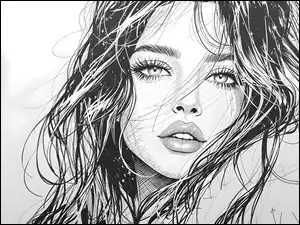 Portret dziewczyny ołówkiem