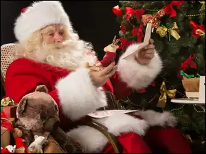 Listy, Choinka, Mikołaj, Święty, Prezenty