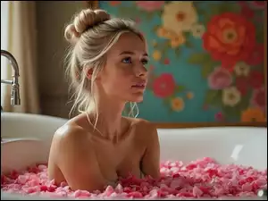 Kąpiel, Kobieta, Wanna