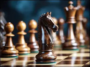 Koń, Grafika AI, Figury, Szachy, Skoczek