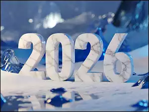Nowy Rok, Zima, Śnieg, Grafika AI, 2026, Lód