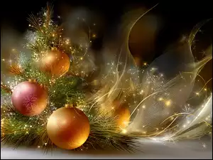Duże, Grafika AI, Choinka, Boże Narodzenie, Bombki