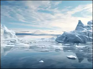 Kry, Morze, Góry lodowe