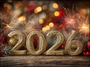 Grafika AI, 2026, Fajerwerki, Nowy Rok