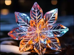 Kolorowa lodowa gwiazdka