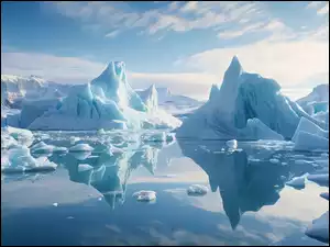 Niebo, Góry lodowe, Morze