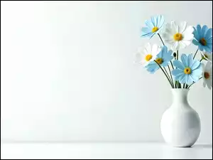 Wazon, Kwiat, Biały