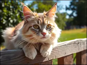 Grafika AI, Rudy, Kot, Płot